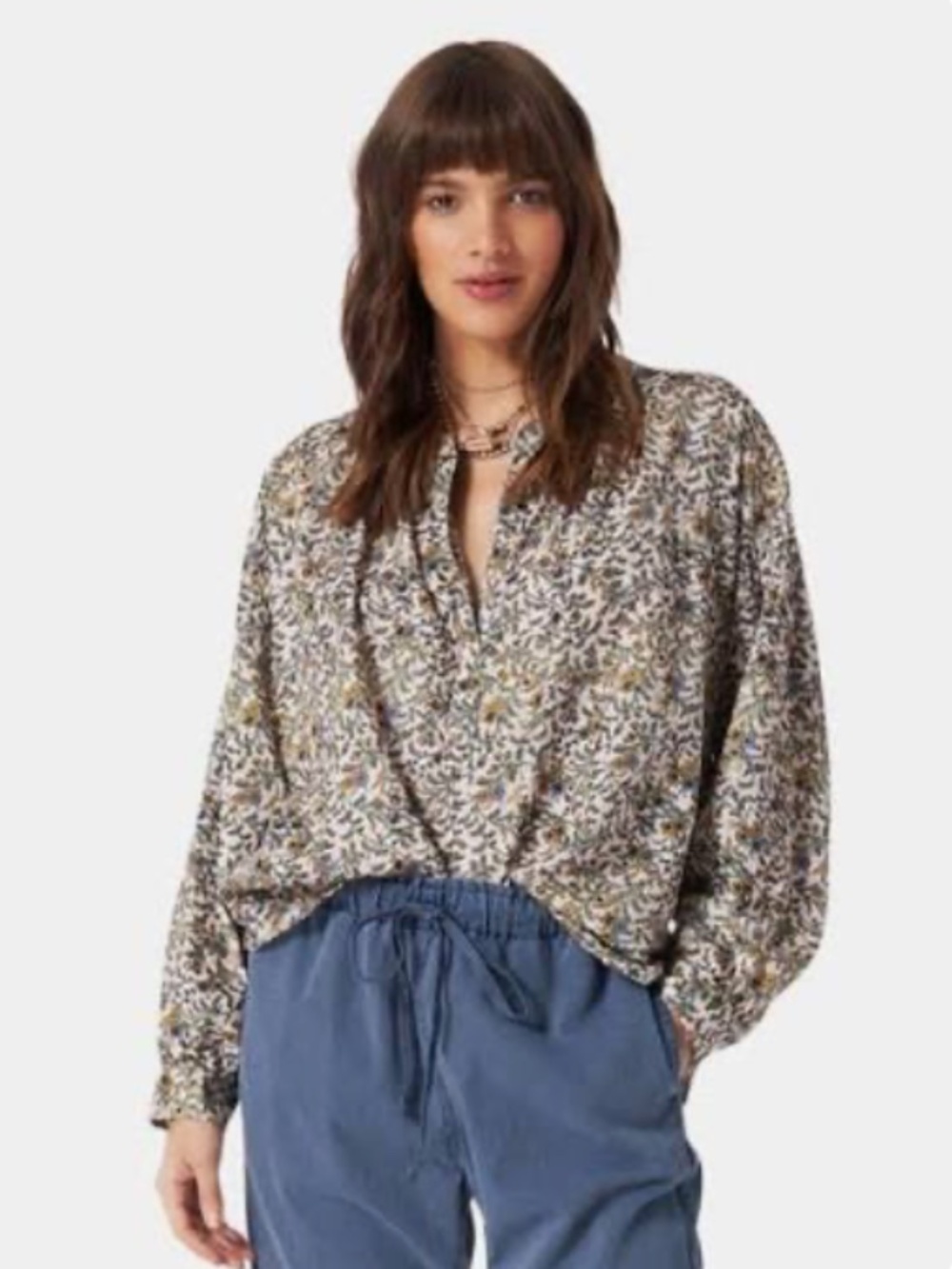 XIRENA ROMI TOP IN BLEU FLORA